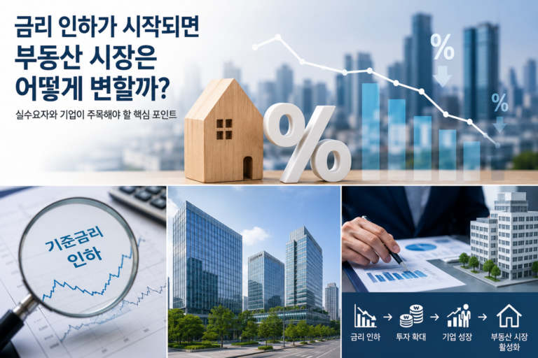 금리 인하가 시작되면 부동산 시장은 어떻게 변할까? 실수요자와 기업이 주목해야 할 핵심 포인트
