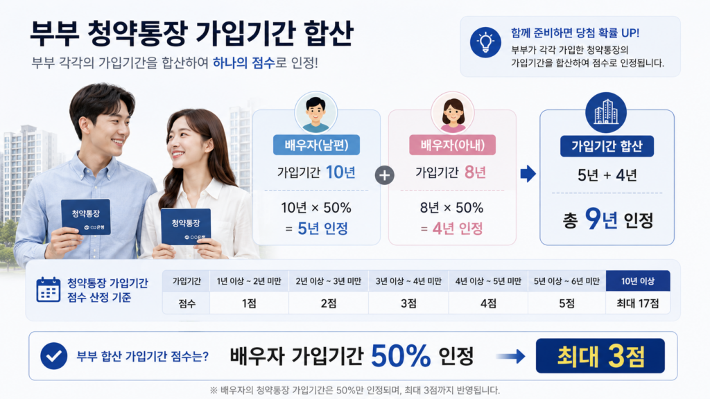 부부 청약통장 가입기간 합산