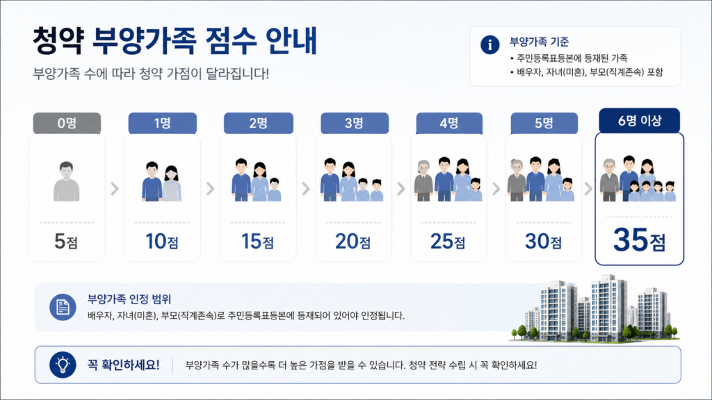 청약 부양가족 점수 안내