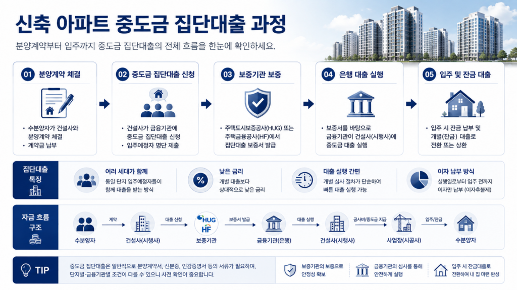신축 아파트 중도금 집단대출 과정
