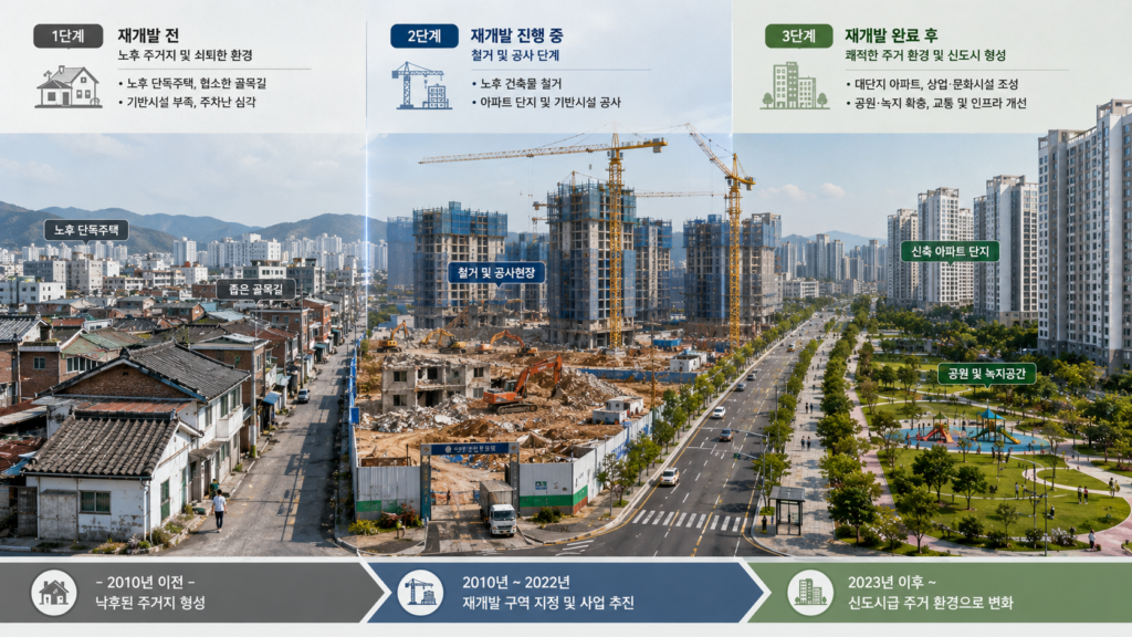 도마변동 재정비촉진지구 입지 분석